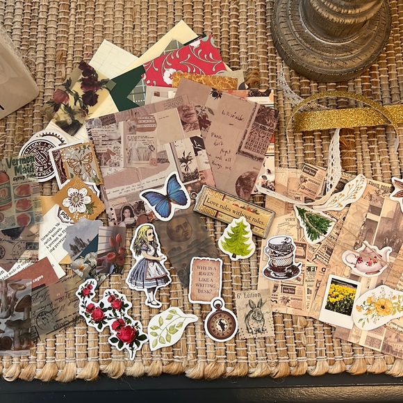 Scrapbook Design Alice In Wonderland Scrapbook Lot Bundle Stickers
